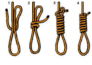 Step 1: Make two loops and cross the end behind their midpoint.